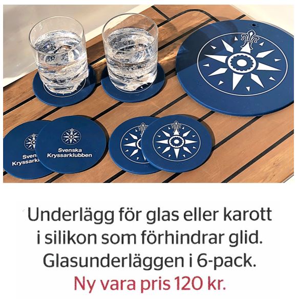 Underlägg i silikon från Svenska Kryssarklubben