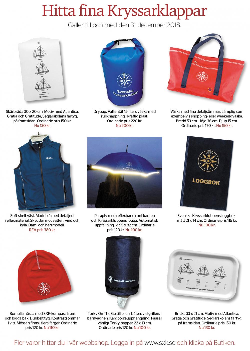 Kryssarklappar julen 2018