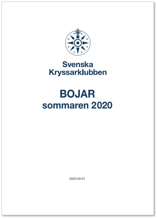 Svenska Kryssarklubbens bojförteckning 2020