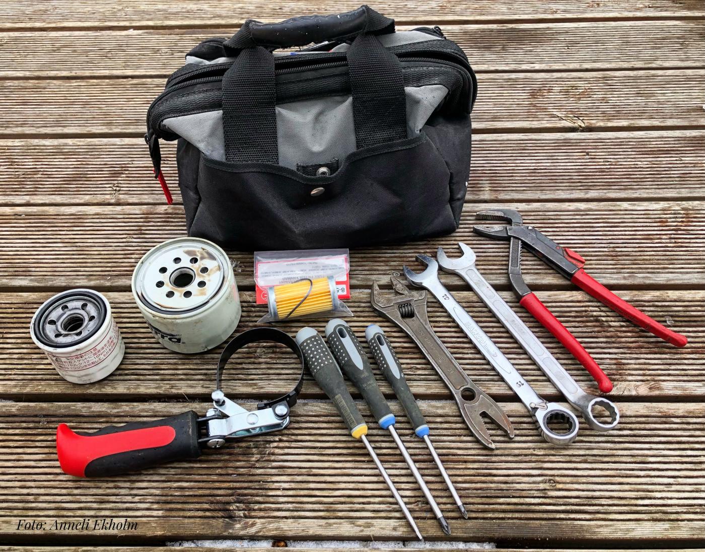 Båtmeck och verktygslåda, utbildning hos Svenska Kryssarklubben