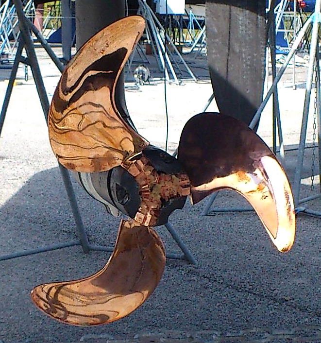 Förkopprad drevpropeller