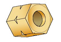 Vänstergängad mutter